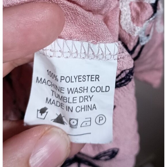 KINDRED  Top Pink Floral Embroidered Boho Cottage Plus Size 2X - Picture 4 of 5